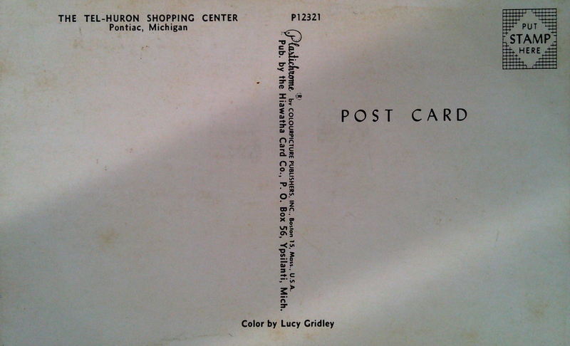 Tel-Huron Plaza - Old Post Card